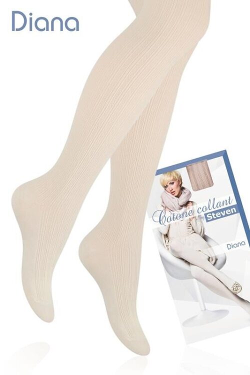 Rajstopy bawełniane wzorowane damskie