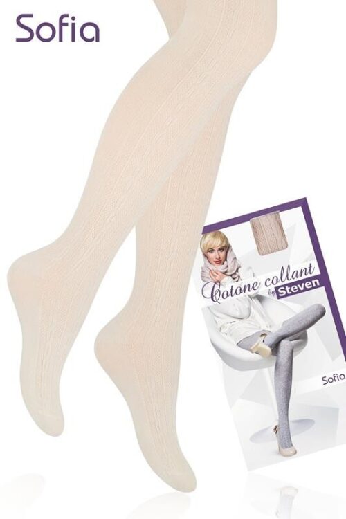 Rajstopy bawełniane wzorowane damskie