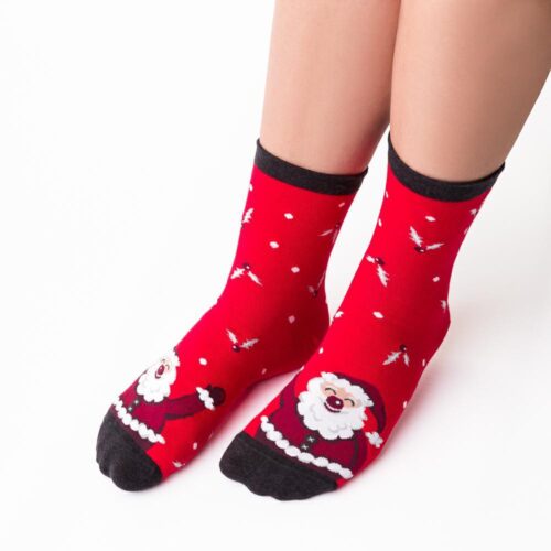 SKARPETKI BAWEŁNIANE Z MIKOŁAJEM SKARPETKI BAWEŁNIANE Z MIKOŁAJEM