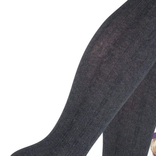 Rajstopy dziewczęce w prążek przeplatany warkoczem